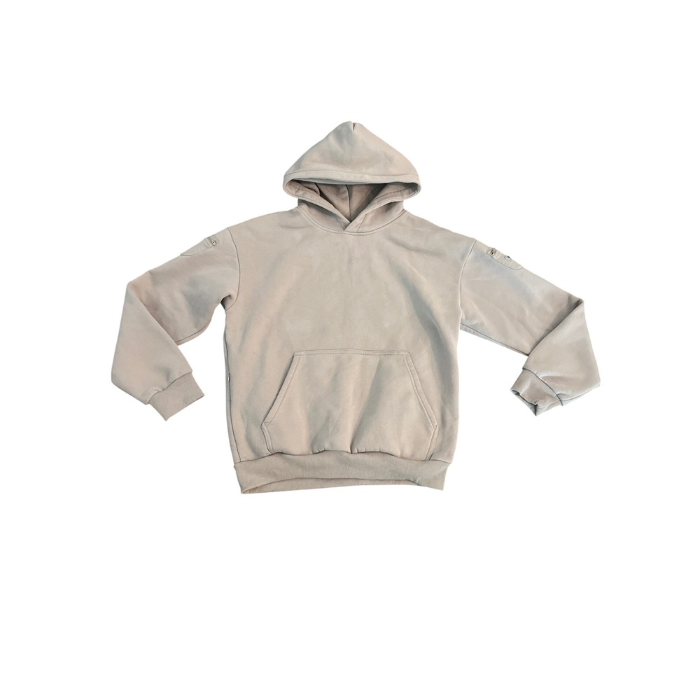 Comfrt Signature Hoodie Sand Beige Oversized Fleece Sweatshirt Medium unisex